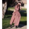 Utility Style Belted Shirt Dress Long Button Down