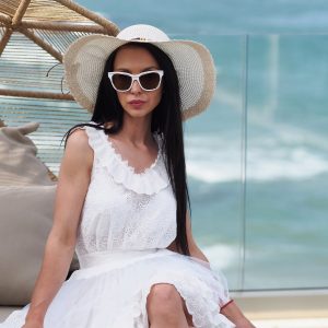 Women White Summer Cotton Lace Dress Wedding Boho