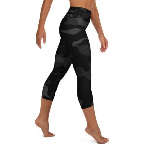 Yoga Capri Black Camo Leggings