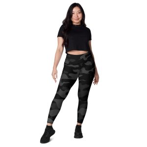 Black Camo Leggings With Pockets