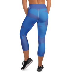 Yoga Capri Blue Camo Leggings